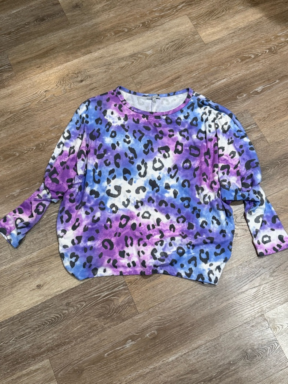 white birch Lavender and Gray Animal Print Top